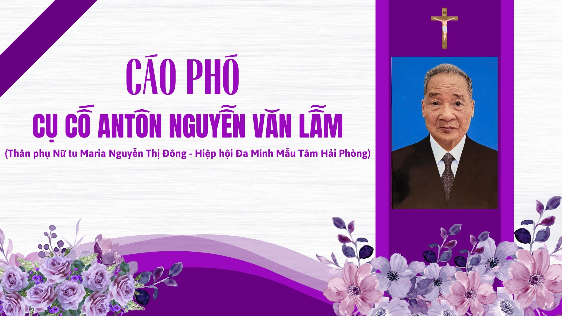 Cáo phó: Cụ Cố ANTÔN NGUYỄN VĂN LẪM